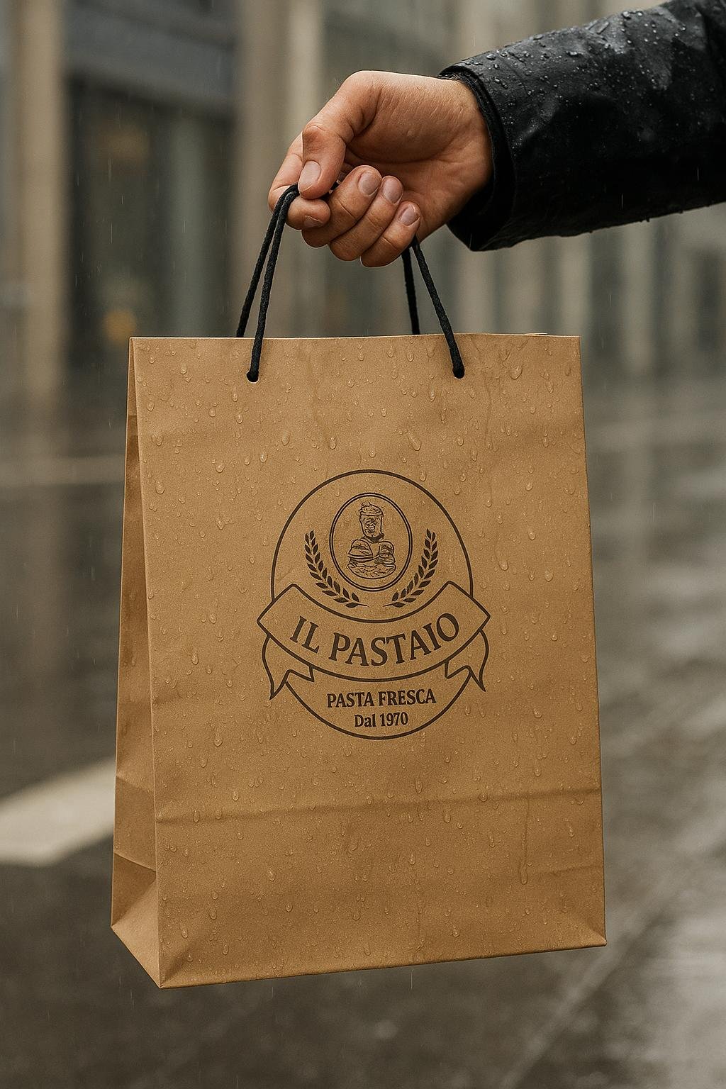 Demonstração da resistência e durabilidade das sacolas de papel em situações do dia a dia